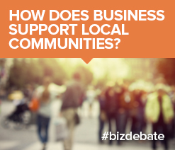 How does business support local communities?